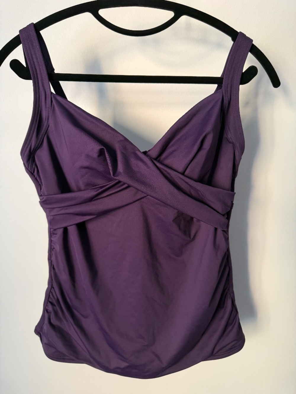 Land’s End Underwire Tankini Top Eggplant/Purple size 8